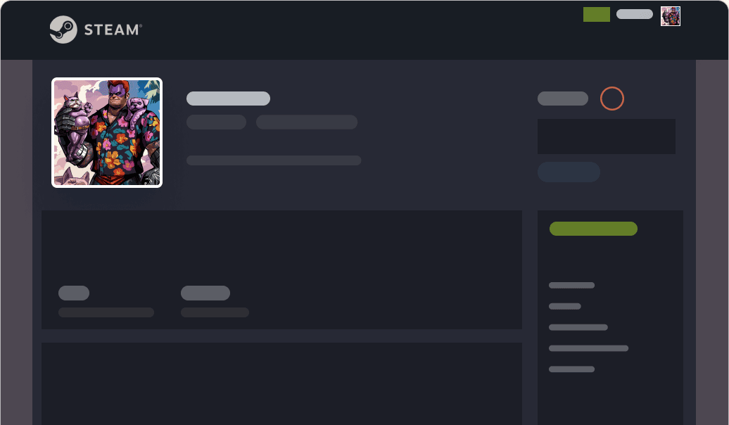 Steam profile page with a fungee avatar
